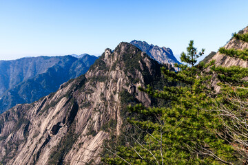 Mount Huang (aka Huangshan, Yellow Mountain) in winter, a UNESCO World Heritage Site and major tourist destinations in  Anhui province of China