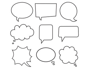 Editable Comic Book Balloon Pack for banners, posts and the like