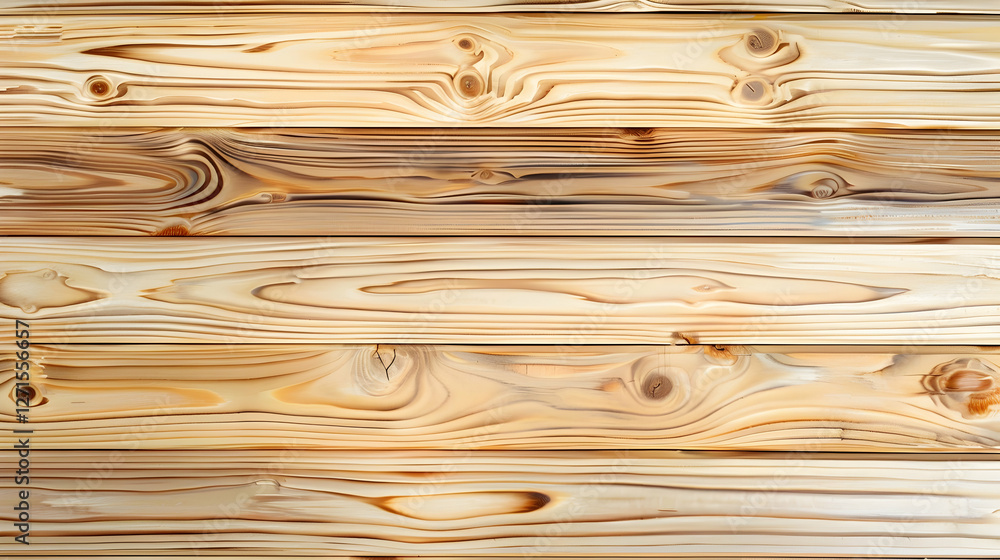 Poster close-up view of smooth wooden planks with natural patterns and textures ideal for design use