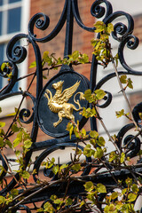 Grays Inn Griffin on the Gate to Inner Temple Gardens in London