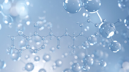 zelatriazin molecular structure 3d, antidepressant structural chemical formula view from a microscope