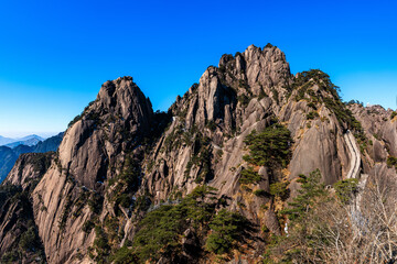 Mount Huang (aka Huangshan, Yellow Mountain) in winter, a UNESCO World Heritage Site and major tourist destinations in  Anhui province of China