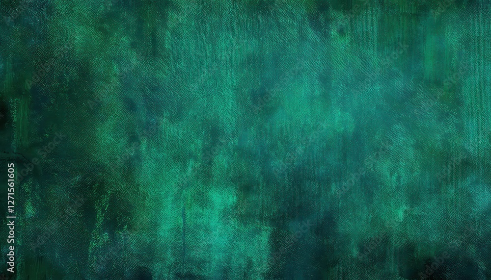 Poster deep emerald green textured abstract background with grunge effect, artistic canvas for digital desi