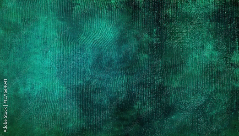 Aufkleber deep emerald green textured abstract background with grunge effect, artistic canvas for digital desi