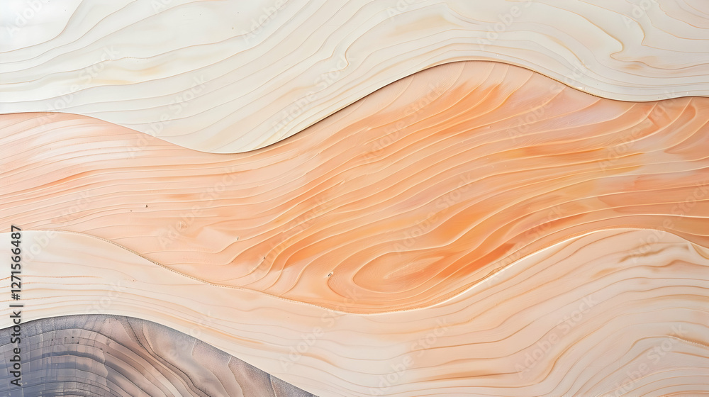 Poster abstract layered texture with flowing patterns in soft hues, ideal for background design projects