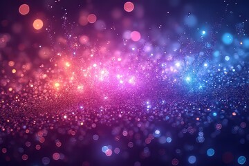 Obraz premium Vibrant Glitter Background with Bokeh Lights