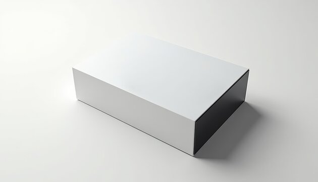 3D retail box mockup showcasing tech gadget on clean background, product presentation