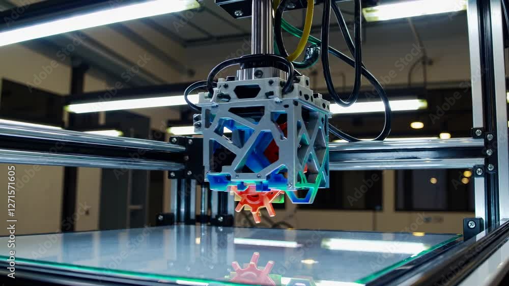 Leinwandbilder innovative 3d printing process showcases intricate design and precision in a modern workshop setting