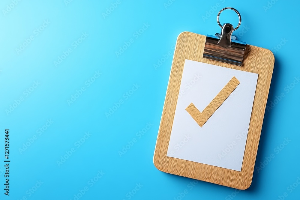 Aufkleber a clean minimalist icon of a clipboard with a checkmark, symbolizing a successful job application