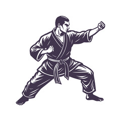 Ju Jitsu Fighters Silhouette Vector Artwork