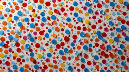 Vibrant Colorful Confetti Background with Ample Text Space for Celebrations and Festive Designs