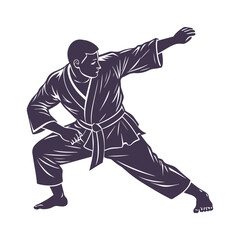 Martial Arts Ju Jitsu Silhouette Vector Design