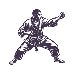 Martial Arts Ju Jitsu Silhouette Vector Design