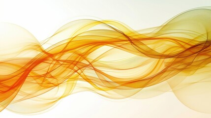Abstract wavy lines in warm orange hues flowing across a light background, creating a dynamic motion