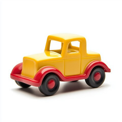 Fototapeta premium plastic toy car isolated on white background Generative ai