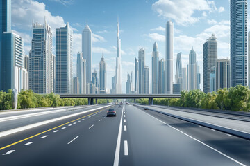 Obraz premium modern cityscape, metropolitan skyline design