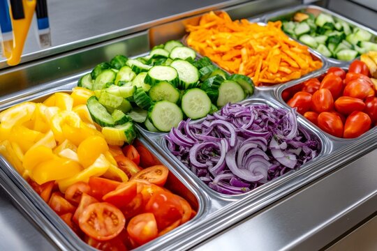 A farm-to-table salad bar, where all ingredients are locally sourced from nearby farms