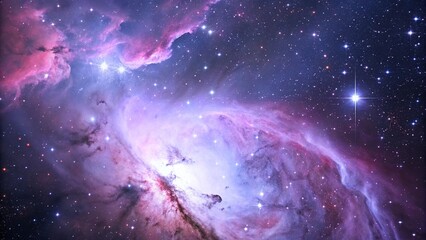 Fototapeta premium Abstract Deep Space purple Nebula Background