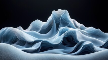 Abstract sculpted ice mountain landscape