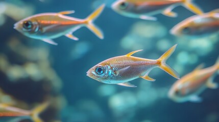 Naklejka premium Exploring the vibrant ecosystem of tropical fish in an underwater habitat on Wildlife Day