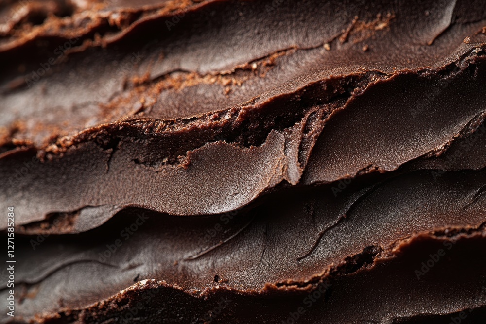 Aufkleber Rich dark chocolate layers showcasing intricate textures and craftsmanship in a dessert context