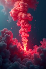 A vast amount of flowing smoke fills the air with an eerie glow, shadows, atmospheric, eerie atmosphere