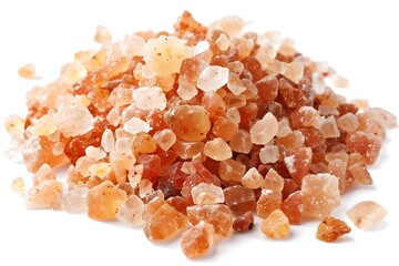 Heap of salt on white background