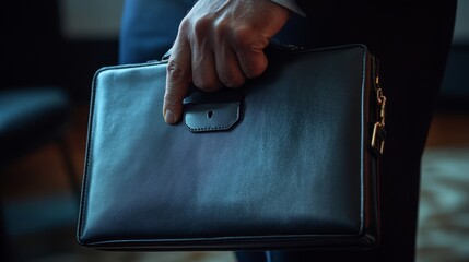 Courtroom Litigation Trial. Lawyer Opening Briefcase, 