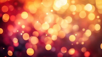 Colorful bokeh background with warm glowing lights for holiday, celebration, or festive concepts in high resolution