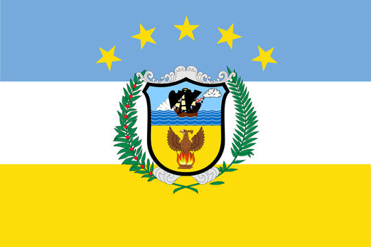 Official flag of Colon. Province of Panama. Illustration
