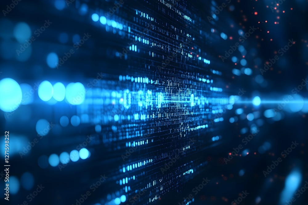 Poster digital background perfect for tech processes, neural networks, artificial intelligence, data transf