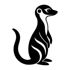 Delicate and Cute Meerkat Logo Design – Vector Illustration