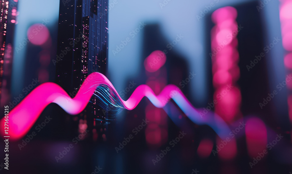 Poster a captivating journey through neon architecture: explore the intersection of innovative design and d