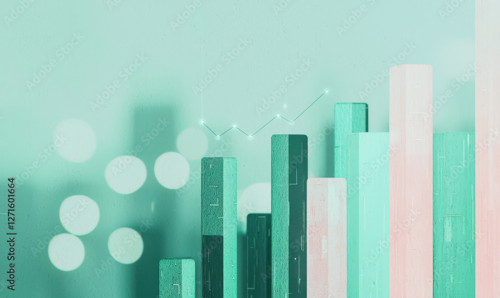 Poster visualizing growth: an insightful representation of business metrics and trends through engaging dat