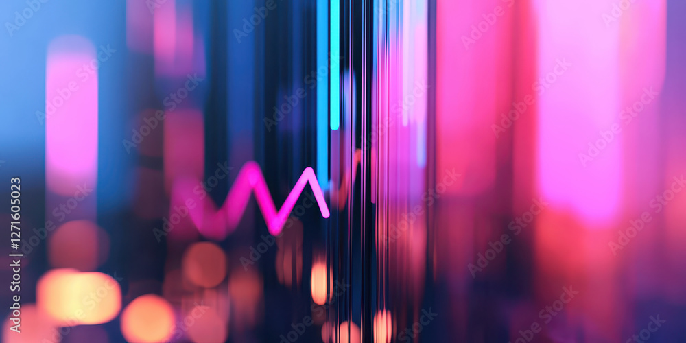 Aufkleber explore a mesmerizing world of technology through vibrant colors and dynamic reflections in a stunni