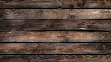 Obraz premium Rustic dark wood planks with weathered texture and visible knots