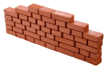 Fototapeta premium PNG Brick wall architecture white background terracotta.