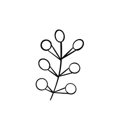 Hand drawn cute flower.Doodle flower vector.