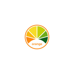 Orange logo. Orange slice vector