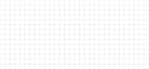 Coordinating Grid Background. Seamless gray grid pattern with dots and squares, creating geometric digital design in hi-tech, futuristic style, suitable for technological and abstract themes.