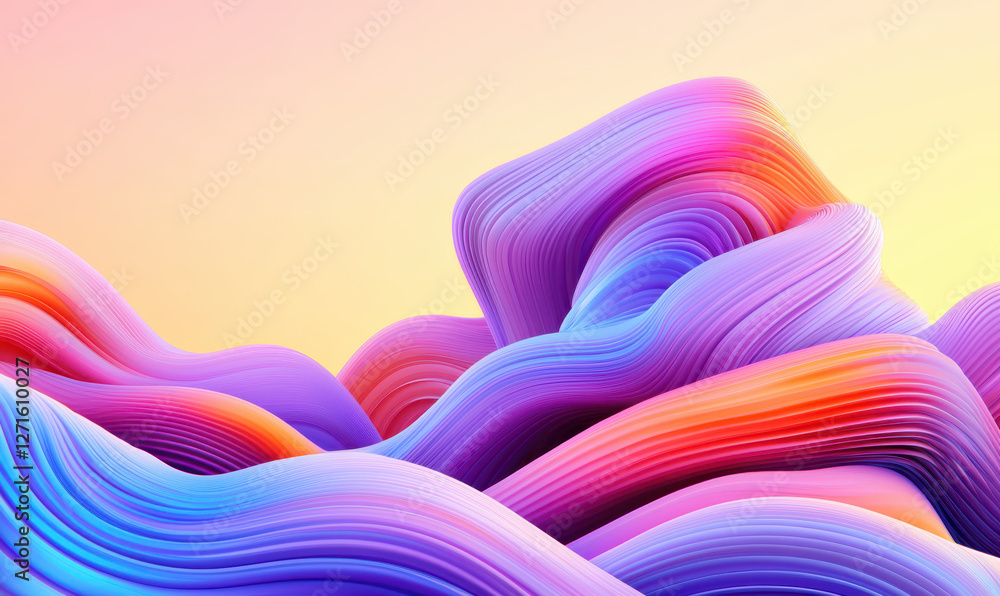Poster experience a vibrant landscape of swirling colors and soft textures, blending harmoniously to create