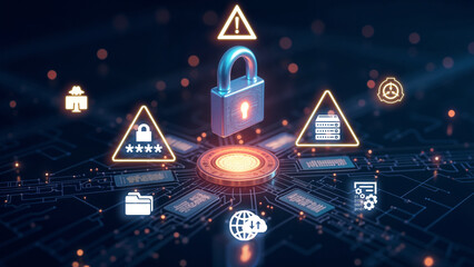 Hacker attack. Security breach, system hacked, internet cyber attack alert with red broken padlock, cybersecurity