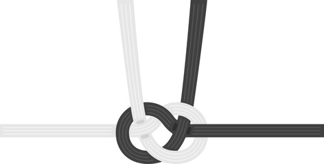 白黒の水引のイラスト