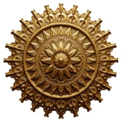 Fototapete Elegant Decorative Mandala with Fiery Orange and Gold Details © Hasiba Hanif Adiba