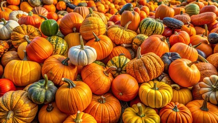 Autumn Harvest: A Bountiful Collection of Pumpkins with Personalized Gourd