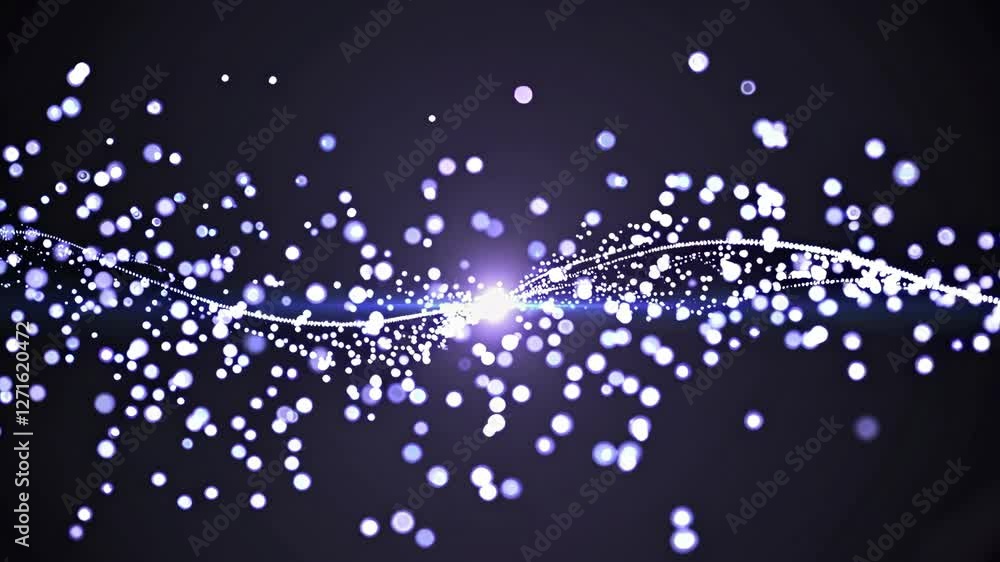 Poster magic light particle with flare video animated background