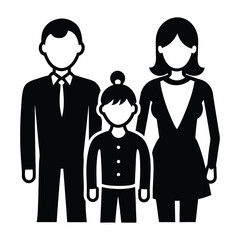 family mamber model icon silhouette design set on a white background