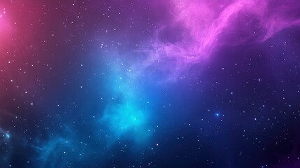 Colorful space nebula, vibrant cosmic clouds, starry night sky, digital art, for desktop wallpaper
