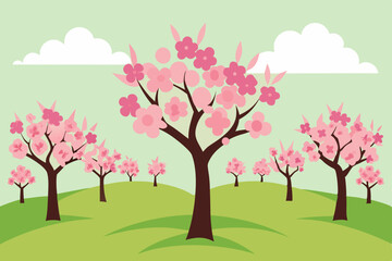 Obraz premium spring tree with flowers