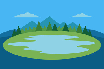 Obraz premium landscape with trees